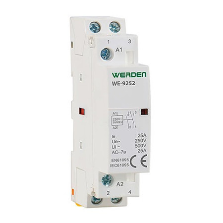Contactor modular estrecho de 1 modulo de 2 Polos x 25A 5.5 kW de 2NA-imagen_A