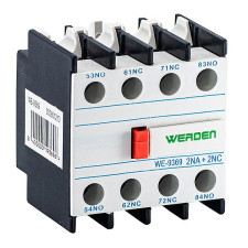 Bloque auxiliar frontal para Contactor de 3 Polos Contactos 2 abiertos + 2 cerrados 2NA+2NC-imagen_A
