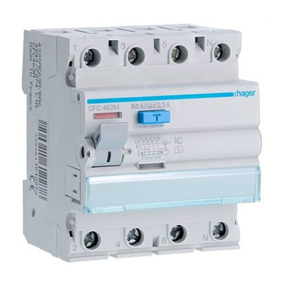 Diferencial HAGER 4P 80A 300mA CFC680M-imagen_A