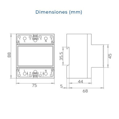Contador modular de energia Monofasico de 30A con funcion RESET-imagen_B