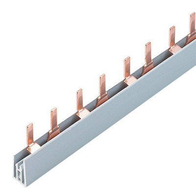 Peine de union de 2 Polos 63A tipo lengüeta de 1 metro-imagen_A