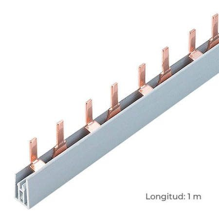 Peine de union de 2 Polos 63A tipo lengüeta de 1 metro-imagen_B