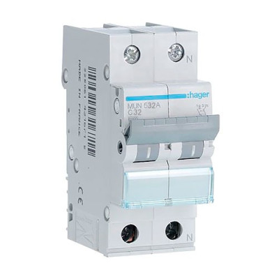 Automatico Magnetotermico HAGER 1P+Neutro 32A MUN532A-imagen_A
