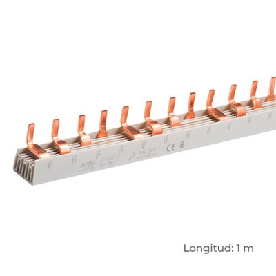 Peine de union de 3 Polos 63A tipo lengüeta de 1 metro-imagen_B