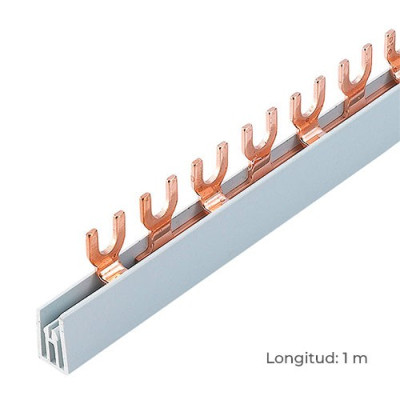 Peine de union de 2 Polos 63A tipo horquilla de 1 metro-imagen_B