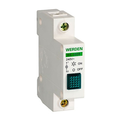 Piloto modular carril DIN 1 Polo luz verde 230V-imagen_A