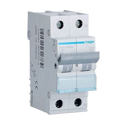 Automatico Magnetotermico HAGER 1P+Neutro 40A MUN540A-imagen_A
