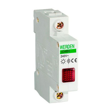 Piloto modular carril DIN 1 Polo luz roja 230V-imagen_A