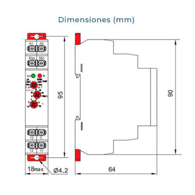 Rele de nivel modular con funcion de control de 2 o 1 niveles-imagen_B