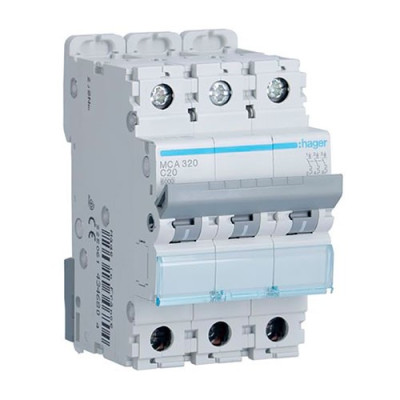 Automatico Magnetotermico HAGER 3P 20A MCA320-imagen_A