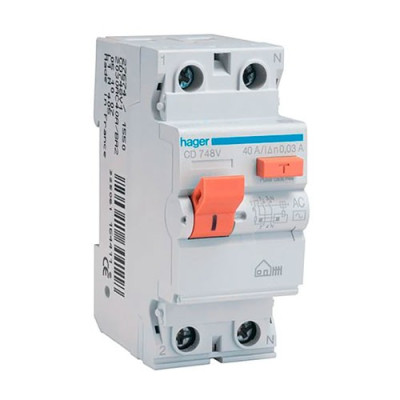 Diferencial vivienda HAGER 2P 40A 30mA CD748V-imagen_A