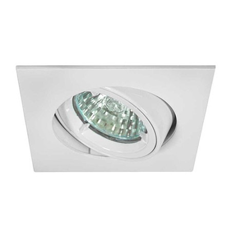 Aro downlight basculante cuadrado Blanco para bombilla LED GU10-imagen_A