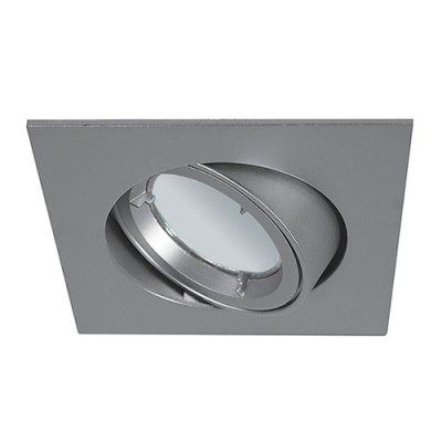 Aro downlight basculante cuadrado Cromo Mate para bombilla LED GU10-imagen_A