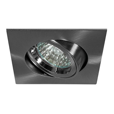 Aro downlight basculante cuadrado Niquel Satinado para bombilla LED GU10-imagen_A