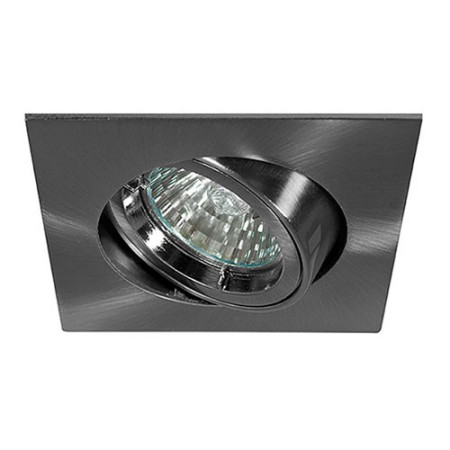 Aro downlight basculante cuadrado Niquel Satinado para bombilla LED GU10-imagen_A