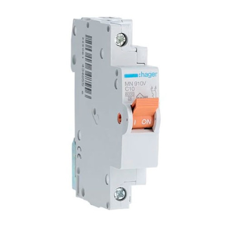 Automatico Magnetotermico DPN HAGER 1P+Neutro 10A vivienda MN910V-imagen_A