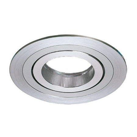 Aro downlight orientable circular Aluminio Rayado para bombilla LED GU10-imagen_A