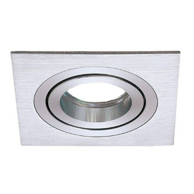 Aro downlight orientable cuadrado Aluminio Rayado para 1 bombilla LED GU10-imagen_A