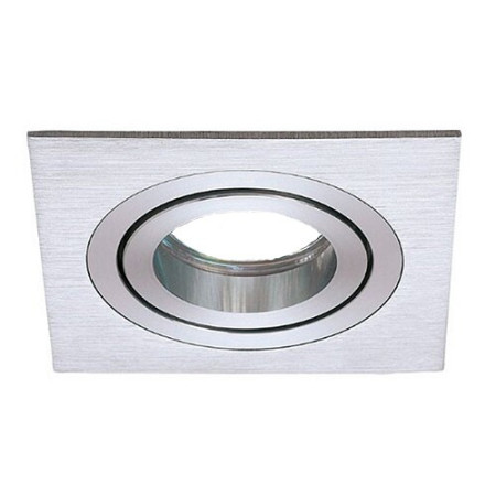 Aro downlight orientable cuadrado Aluminio Rayado para 1 bombilla LED GU10-imagen_A