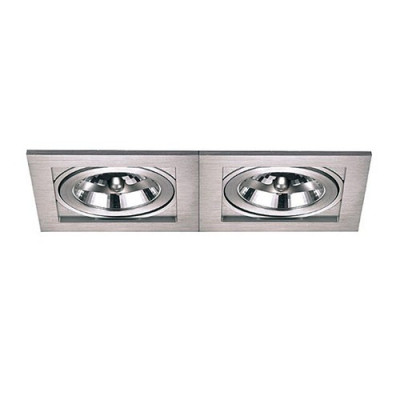 Aro downlight tipo CARDAN en Aluminio Rayado para 2 bombillas AR111-imagen_A