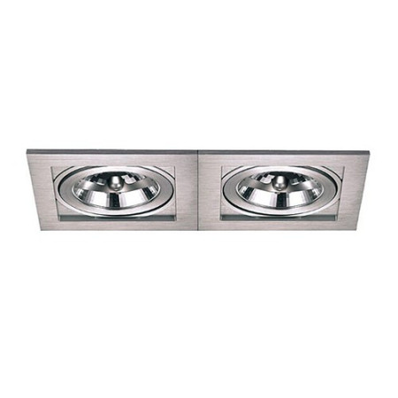 Aro downlight tipo CARDAN en Aluminio Rayado para 2 bombillas AR111-imagen_A
