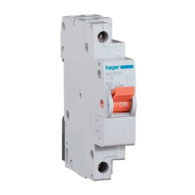 Automatico Magnetotermico DPN HAGER 1P+Neutro 16A vivienda MN916V-imagen_A