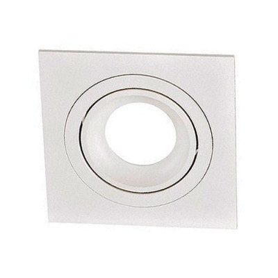 Aro downlight orientable cuadrado Blanco para 1 bombilla LED GU10-imagen_A