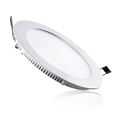 Downlight LED empotrable circular Blanco de 12W Luz calida 3000K-imagen_A
