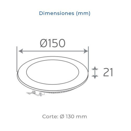 Downlight LED empotrable circular Niquel Satinado de 9W Luz fria 6000K-imagen_B