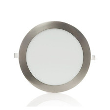 Downlight LED empotrable circular Niquel Satinado de 9W Luz dia 4500K-imagen_A
