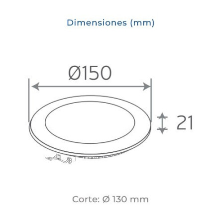 Downlight LED empotrable circular Niquel Satinado de 9W Luz dia 4500K-imagen_B