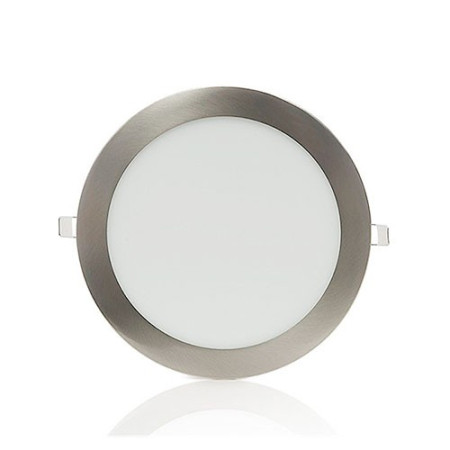 Downlight LED empotrable circular Niquel Satinado de 9W Luz calida 3000K-imagen_A