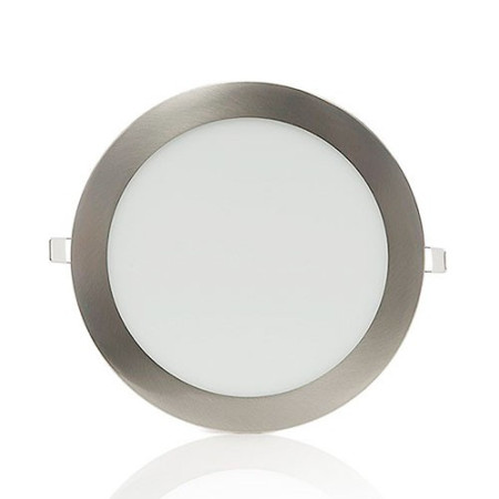 Downlight LED empotrable circular Niquel Satinado de 12W Luz dia 4500K-imagen_A