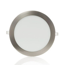 Downlight LED empotrable circular Niquel Satinado de 12W Luz calida 3000K-imagen_A
