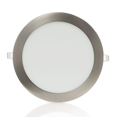 Downlight LED empotrable circular Niquel Satinado de 18W Luz dia 4500K-imagen_A
