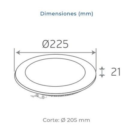 Downlight LED empotrable circular Niquel Satinado de 18W Luz dia 4500K-imagen_B