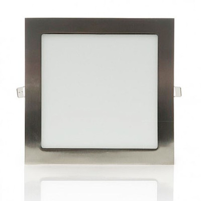 Downlight LED empotrable cuadrado Niquel Satinado de 18W Luz fria 6000K-imagen_A