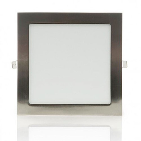 Downlight LED empotrable cuadrado Niquel Satinado de 18W Luz fria 6000K-imagen_A