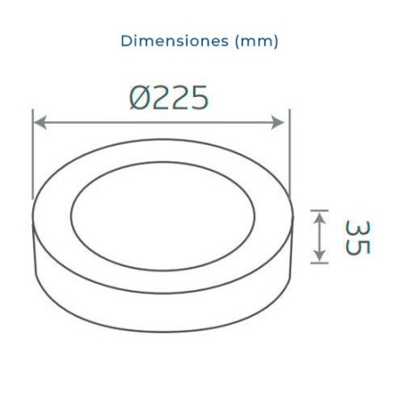 Downlight LED superficie circular Niquel Satinado 18W Luz fria 6000K-imagen_C