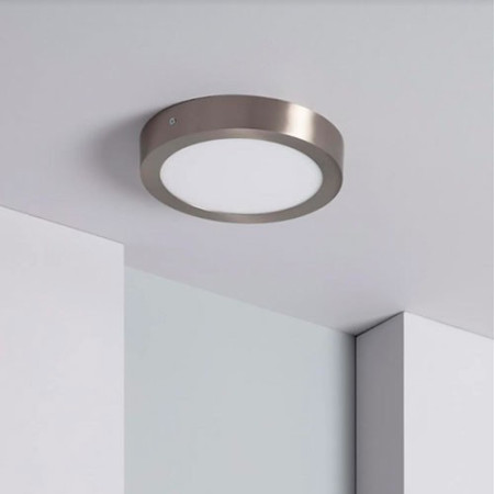 Downlight LED superficie circular Niquel Satinado 9W Luz calida 3000K-imagen_B