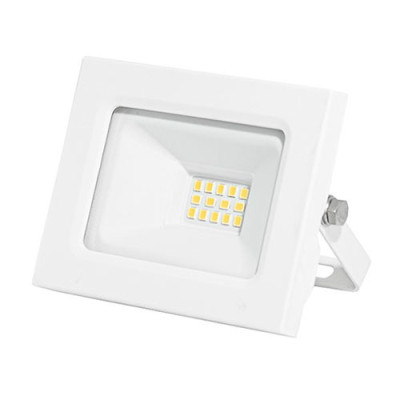 Proyector LED exterior 10W 800 lumenes Luz fria Slim blanco IP65-imagen_A