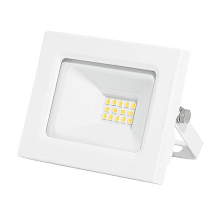 Proyector LED exterior 10W 800 lumenes Luz fria Slim blanco IP65-imagen_A