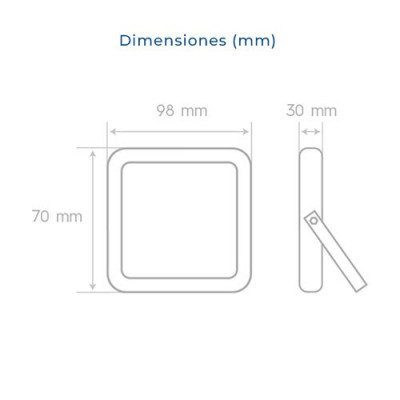 Proyector LED exterior 10W 800 lumenes Luz fria Slim blanco IP65-imagen_B