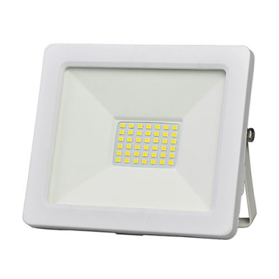 Proyector LED exterior 30W 2400 lumenes Luz fria Slim blanco IP65-imagen_A