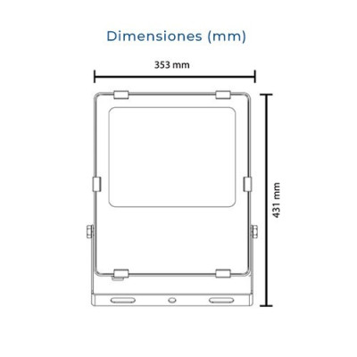 Proyector LED exterior 200W 26.270 lumenes Luz fria con Driver Philips aislado-imagen_D