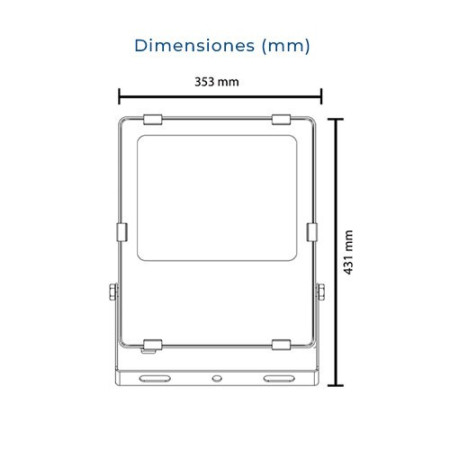 Proyector LED exterior 200W 26.270 lumenes Luz fria con Driver Philips aislado-imagen_D