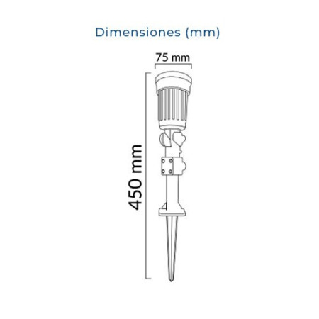 Estoque jardin exterior IP44 para lampara PAR-38 E-27-imagen_B