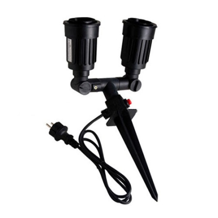 Estoque doble jardin exterior IP44 para 2 lamparas PAR-38 E-27-imagen_A