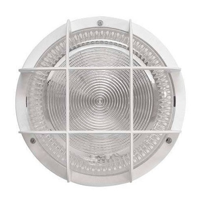 Aplique exterior IP44 redondo blanco con rejilla y portalamparas E27-imagen_B