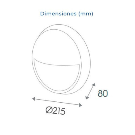Aplique LED 14W 600 lumenes Luz dia 4000K Blanco exterior IP54-imagen_E